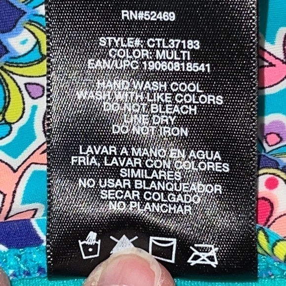 Catalina Multicolor Floral Print Crossback One Piece Swimsuit - Picture 6 of 6